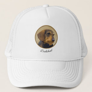 Casquette Peinture originale de Teckel (à poil dur) Art cani