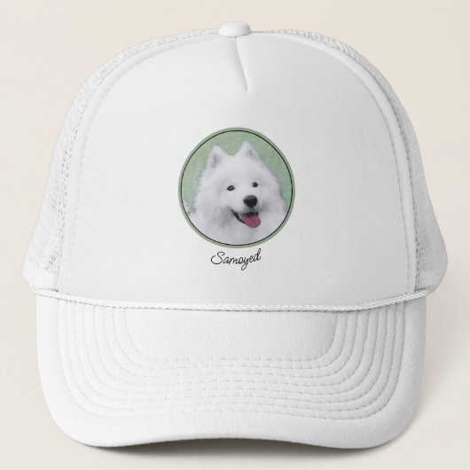 Casquette Peinture Samoyed - Cute Original Chien Art (Devant)