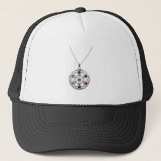 Casquette Pendentif d'arbre en pierre précieuse colorée Casq