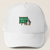 Casquette Penguin comme enseignant avec tableau noir (Devant)