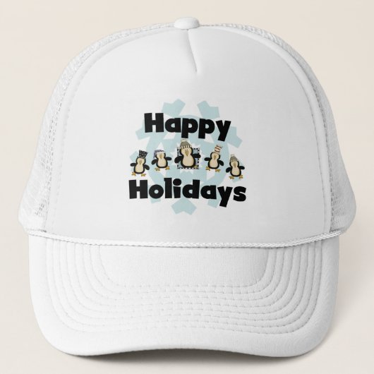 Casquette Penguin Happy Holidays Tshirts et cadeaux (Devant)