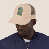 Casquette Pensez au cerveau vert (En situation)