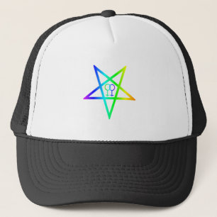 Casquette Pentagone étoilé inversé par femelle homosexuel