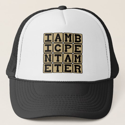 Casquette Pentamètre iambique, schéma de sonnet (Devant)
