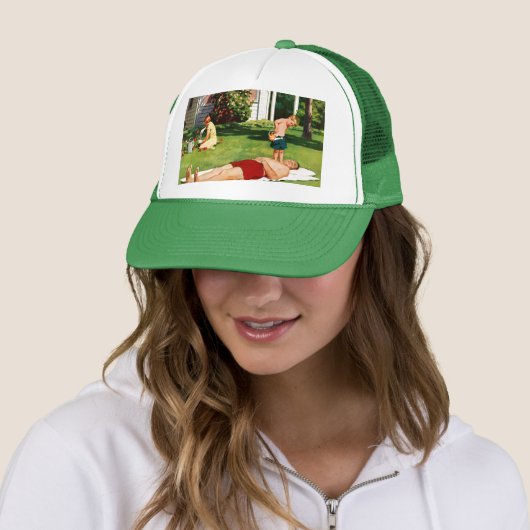 Casquette Père de arrosage (En situation)