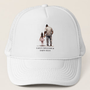 Casquette Père et fille noirs personnalisées (3)