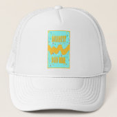 Casquette Père le plus cher Ours fun design med bleu moutard (Devant)
