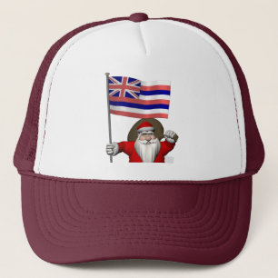 Casquette Père Noël avec l'enseigne d'Hawaï