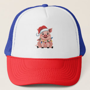 Casquette Père Noël de Noël pour cochon Chapeau de Noël Vaca