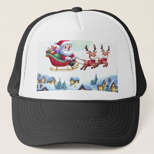 Casquette Père Noël et Reindeer Christmas Magic Night Tee (Devant)