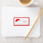 Casquette père Noël - étiquettes de adresse de Noë (En situation)