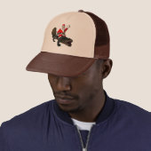 Casquette Père Noël Festif Montant Un Alligator (En situation)