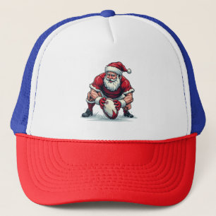 Casquette Père Noël jouant au football Fantasy Noël Joueur