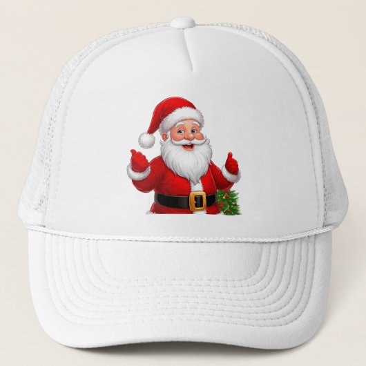 Casquette Père Noël joyeux (Devant)