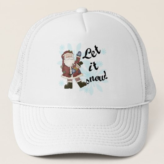 Casquette Père Noël Laisser la neige T-shirts et cadeaux (Devant)