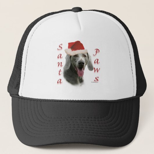 Casquette Père Noël Paws de Weimaraner (Devant)