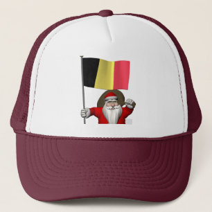 Casquette Père Noël Sucré Avec L'Ensigne De Belgique