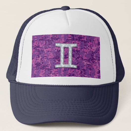 Casquette Perle comme Gemini Zodiac Symbole Camouflage numér (Devant)
