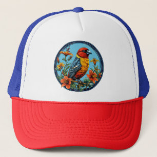 Casquette Perroquet mandrinier oiseau coloré