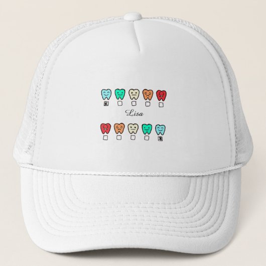 Casquette Personalized- Custom Name Cute Dental Cap (Devant)