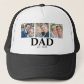 Casquette Personalized Dad Established Year Father Photo (Devant)