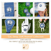 Casquette Personalized Golf Women's Modern Blue & White