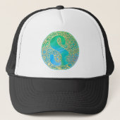 Casquette Personalized Initial 'S' Hat - Gold Teal Mandala (Devant)