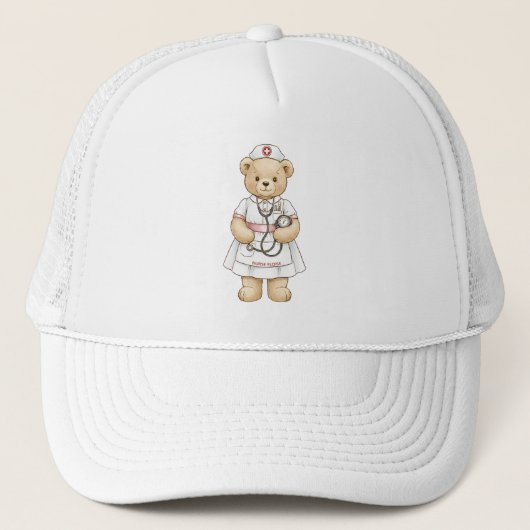 Casquette Personalized Nurse Teddy Bear Custom Name Nursing  (Devant)