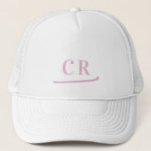 Casquette Personalized Pink Monogrammed Initials Minimalist (Devant)