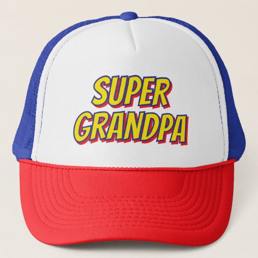 Casquette Personalized Super Grandpa, Superhero Father's Day (Devant)