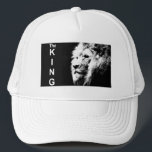 Casquette Personnalisable Élégant Modèle Lion moderne<br><div class="desc">Personnalisable Elegant Moderne Pop Art Lion Head Modèle Ajouter Image Logo Photo Basic Trucker Hat.</div>