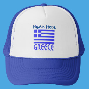 Casquette Personnalisation bleue de la Grèce et du drapeau g