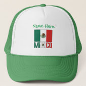 Casquette Personnalisation verte du drapeau mexicain (Devant)