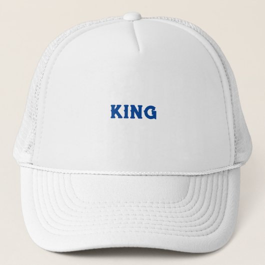 Casquette Personnalisé King Nom du texte Blanc Couleur (Devant)