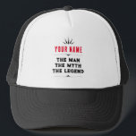Casquette Personnalisé Nom L'Homme Le Mythe La Légende Cadea<br><div class="desc">Personnalisé Nom L'Homme Le Mythe La Légende Cadeau</div>