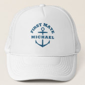 Casquette personnalisée First Mate Ancre de bateau (Devant)