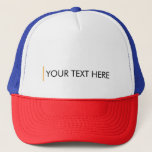 Casquette Personnaliser Ajouter votre Modèle de texte Blanc<br><div class="desc">Personnalisez Ajouter Votre Texte Ici Modèle Chapeau De Camion Bleu Rouge Bleu Bleu Bleu De Baseball.</div>