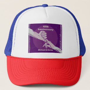 Casquette Personnaliser anniversaire couple romantique main