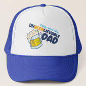 Casquette Personnaliser Funny Unbeerlievable Papa (Devant)