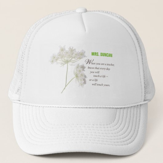 Casquette Personnaliser, Journee d'appréciation des enseigna (Devant)