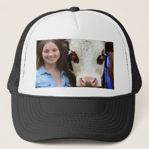 Casquette Personnaliser la photo de vache de spectacle de bé