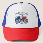 Casquette Personnaliser Motorcycle Route 66 États-Unis Drape (Devant)