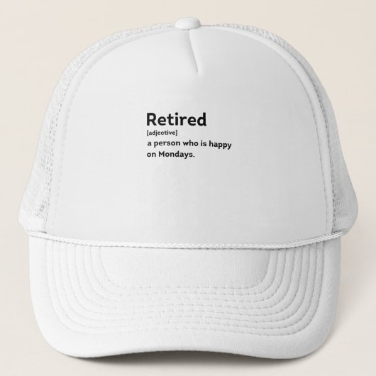 Casquette Personne de définition retraitée qui est heureuse  (Devant)