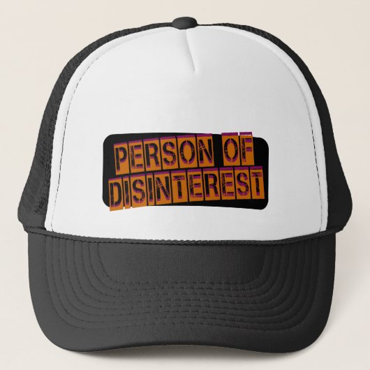 Casquette Personne désintéressée (Devant)