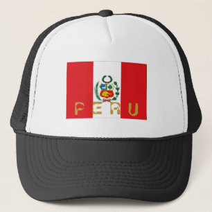 Casquette péruvien de souvenir de drapeau du Pér