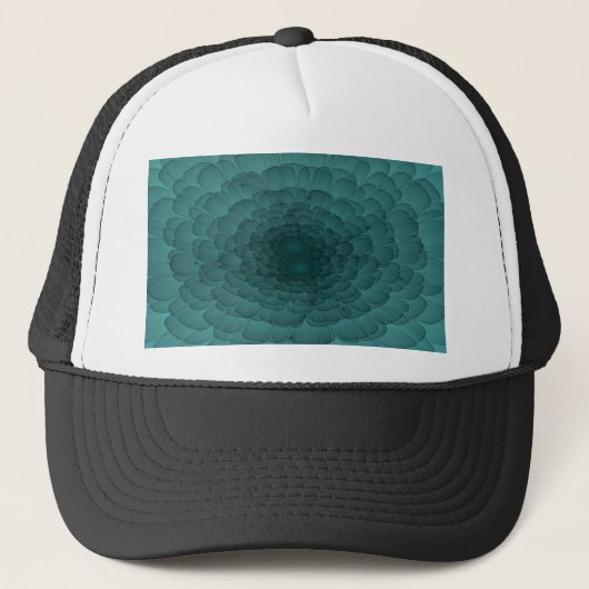 Casquette Pétales en Turquoise (Devant)