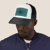 Casquette Pétales en Turquoise (En situation)