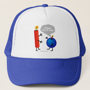Casquette Pétard et bombe fumigène - heureuse 4 juillet !
