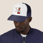 Casquette Petit Baker de pizza d'ours (En situation)