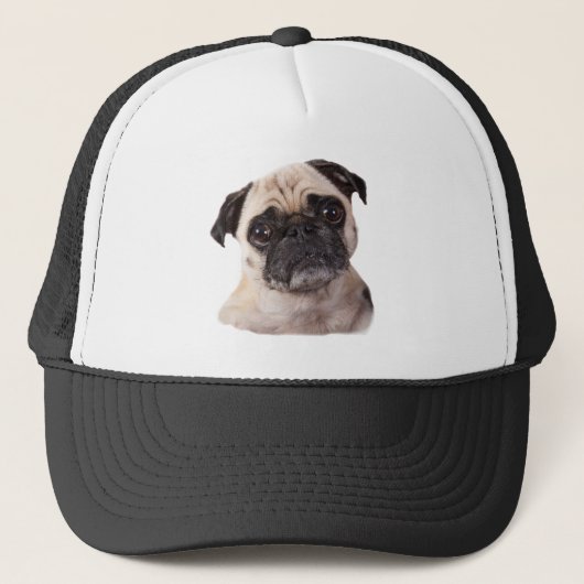 Casquette petit chien mignon de carlin (Devant)